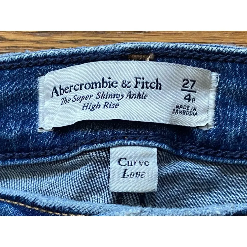 ABERCROMBIE & FITCH 'The Super Skinny Ankle High Rise' sz 4/27 (NWT)